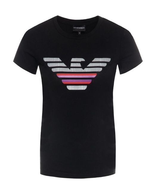 Emporio Armani Black Logo Print T-Shirt
