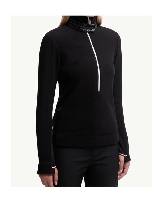 Moncler Black Half-Zip Sweatshirt