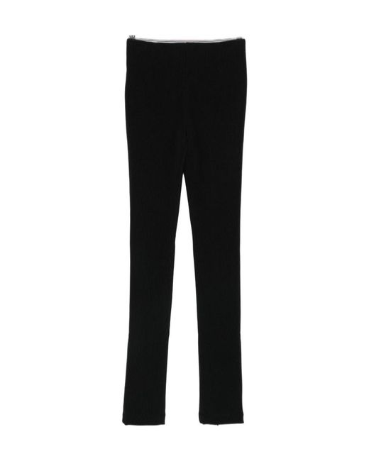 Frankie Shop Black Oya Zip-Cuff Trousers