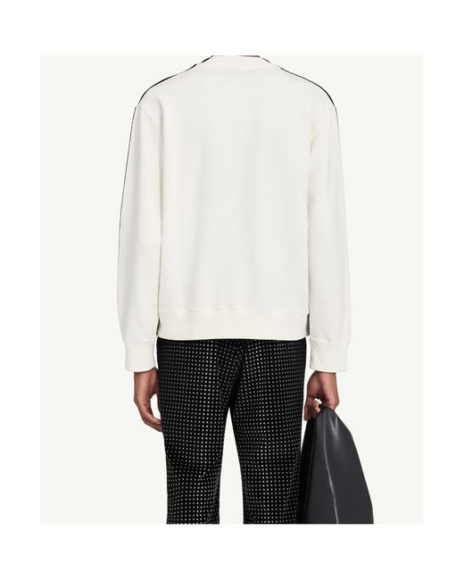 MM6 by Maison Margiela Black Branded Tag Printed Distressed Sweatshirt for men