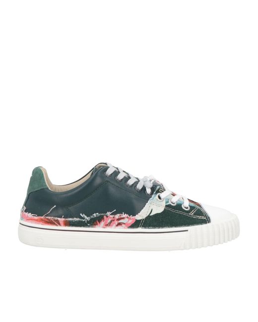 Maison Margiela Blue Floral Pattern Low-Top Casual Shoes