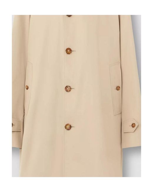 Burberry Natural Single-Breasted Button-Fastening Coat for men