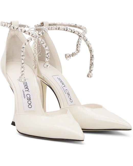 Jimmy Choo White Stevie 100 High Heels