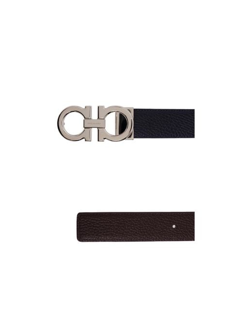 Ferragamo White Gancini-Plaque Belt for men