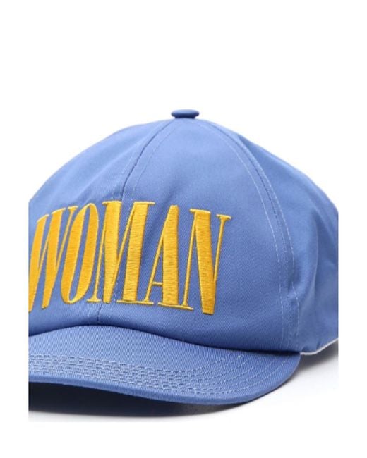 Off-White c/o Virgil Abloh Blue Embroidered Baseball Cap