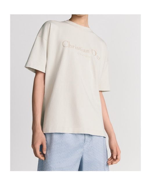 Dior White Christian Couture T-Shirt, Relaxed Fit for men