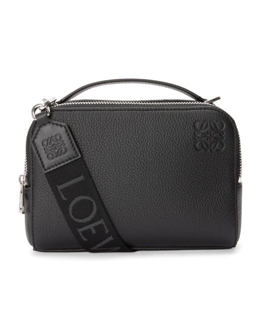 Loewe Black Logo Embossed Mini Camera Bag for men