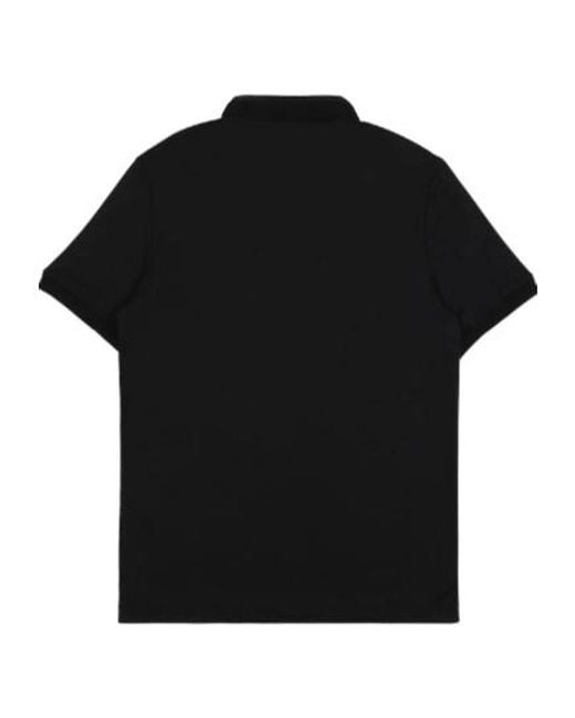 Armani Collezioni Black Logo Short-Sleeved Polo Shirt for men