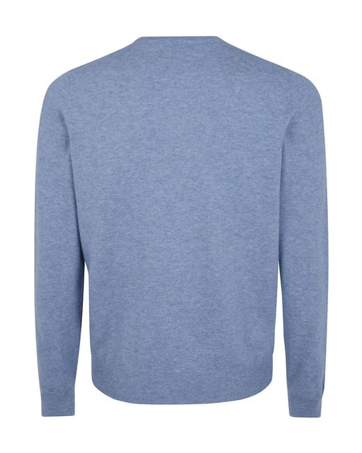 Gran Sasso Blue Crew Neck Sweater for men