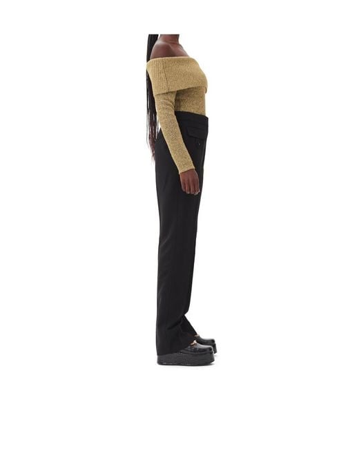 Ganni Black Suiting Trousers