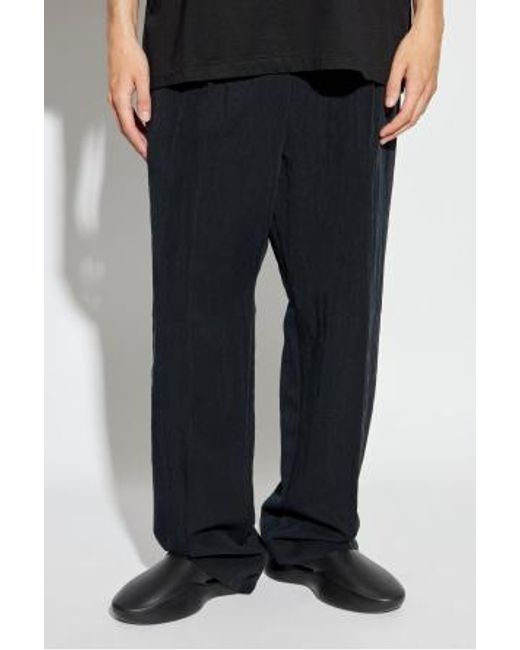 Fear Of God Black Pleated-Front Drawstring Trousers for men