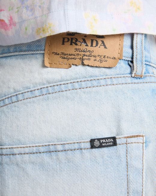 Prada Blue Denim Bermudas