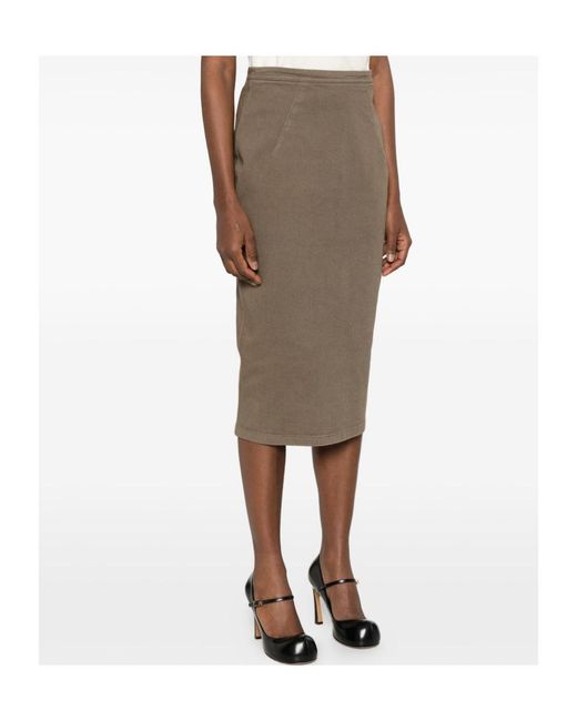 N°21 Brown Midi Pencil Skirt