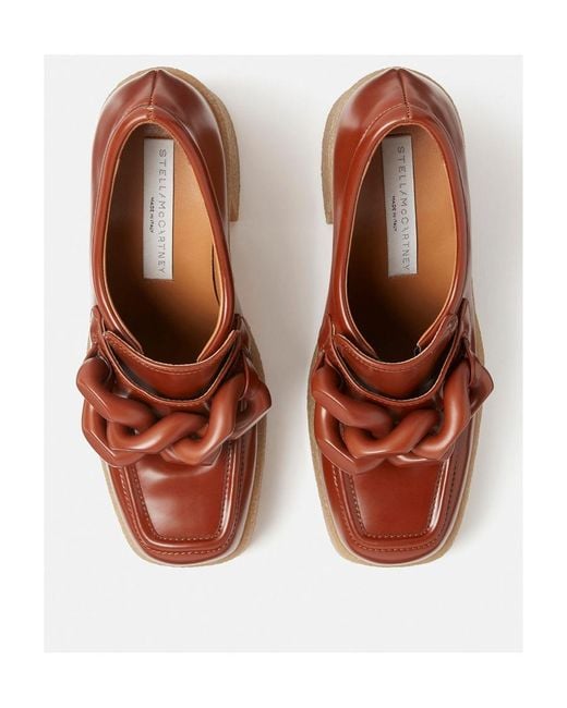 Stella McCartney Brown Skyla Chain-Linked Pumps