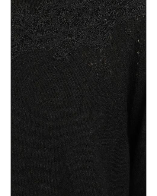 Ermanno Scervino Black Boat Neck Sweater