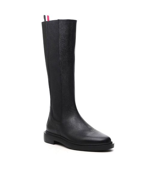 Thom Browne Black 4-Bar Knee Length Chelsea Boots