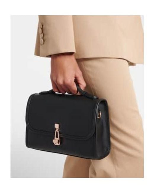 Gabriela Hearst Black Leonora Small Leather Crossbody Bag