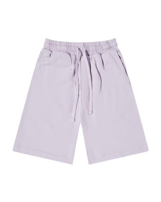 Nanushka Purple Drawstring Organic-Cotton Shorts