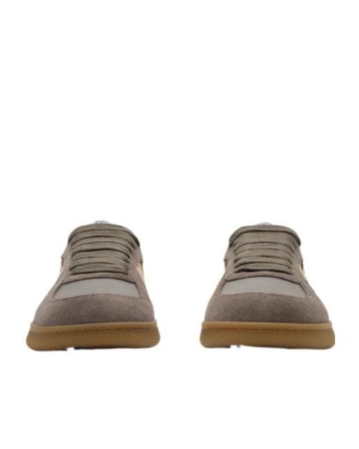 Burberry Brown Checked Lace-Up Sneakers for men