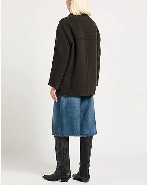 Isabel Marant Black Double-Breasted Wool Coat
