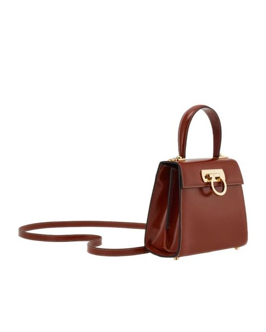 Ferragamo Red Iconic Top Handle (S)