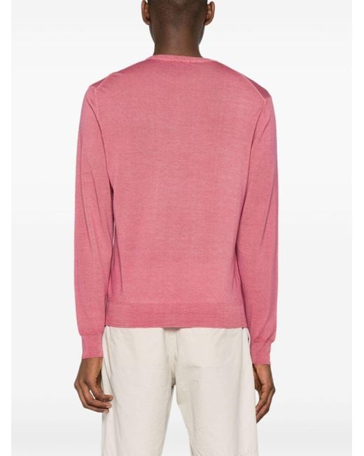 Drumohr Pink Crew-Neck Jumper for men