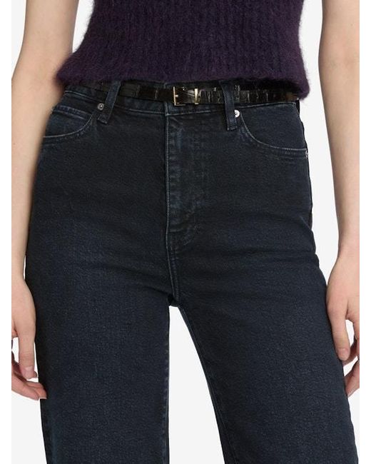 FRAME Blue Buttoned Jeans