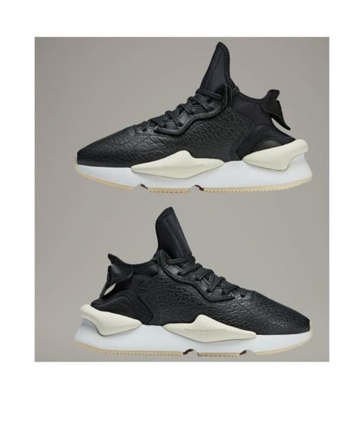 Y-3 Black Lace Up Sneakers for men