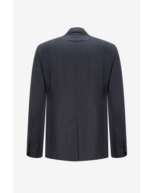 Tom Ford Blue Long-Sleeved Suit Jacket for men