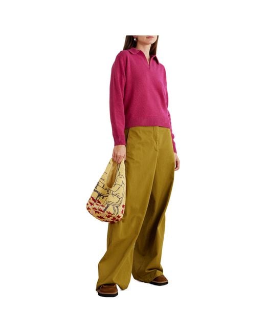 The Elder Statesman Pink Soft Cashmere Sweater