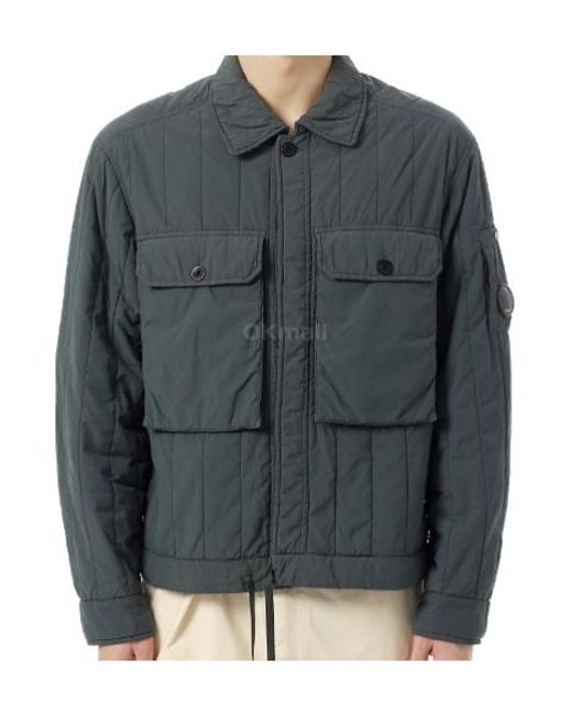 C P Company Gray Hooded Zip Jacket for men