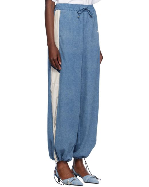 Amiri Blue Drawstring Chambray Track Pants