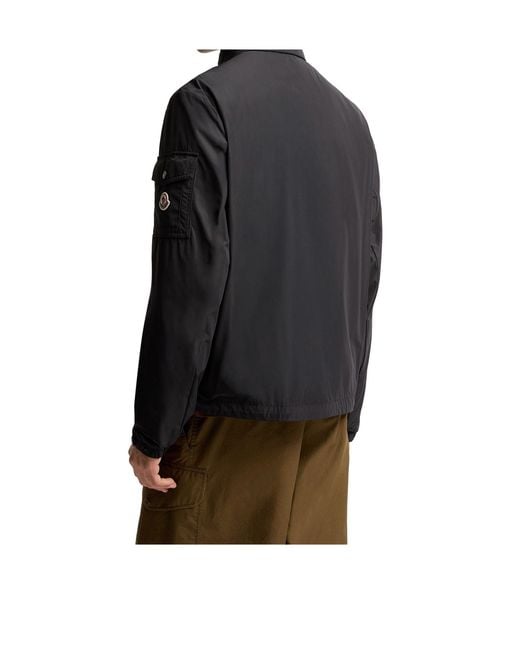 Moncler Blue Sayan Logo Patch Zip-Up Jacket for men