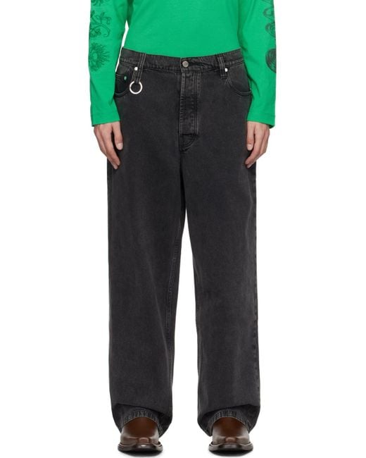 Etudes Studio Gray Études Studio District Mid-Rise Straight Leg Jeans for men