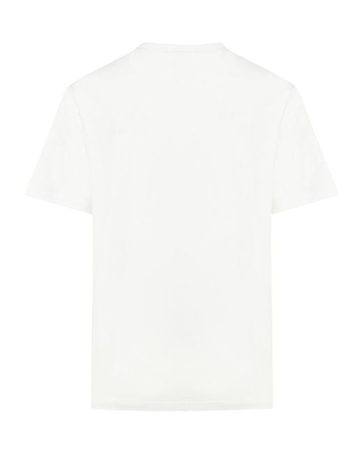 Sunnei White Logo-Embroidered T-Shirt for men