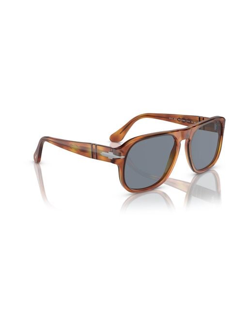 Persol White Pilot Frame Sunglasses for men