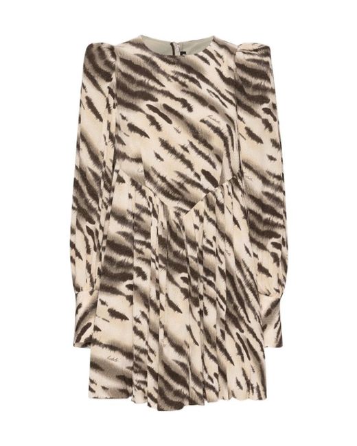 ROTATE BIRGER CHRISTENSEN Natural Long Sleeved Dress
