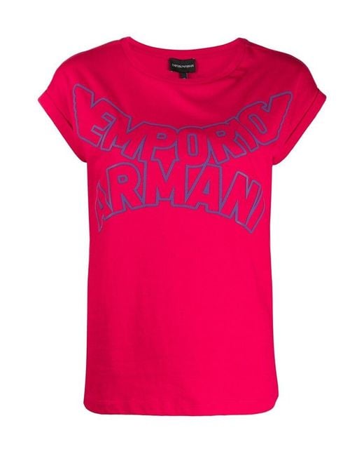Emporio Armani Pink Logo T-Shirt