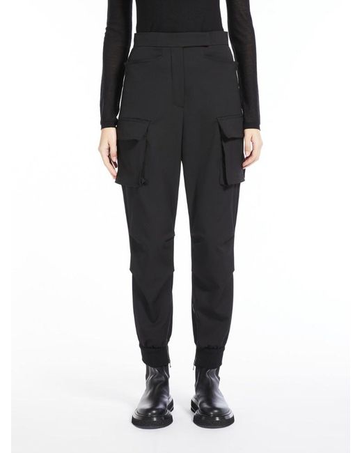 Max Mara Black Tskirt Cargo Trousers