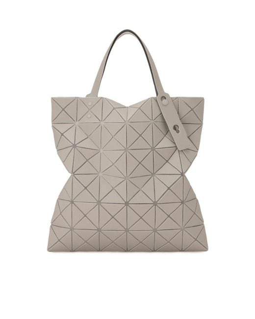Issey Miyake Multicolor Geometric-Pattern Top Handle Tote Bag