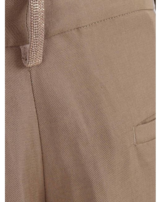 Fabiana Filippi Gray Pleated Wide-Leg Pants