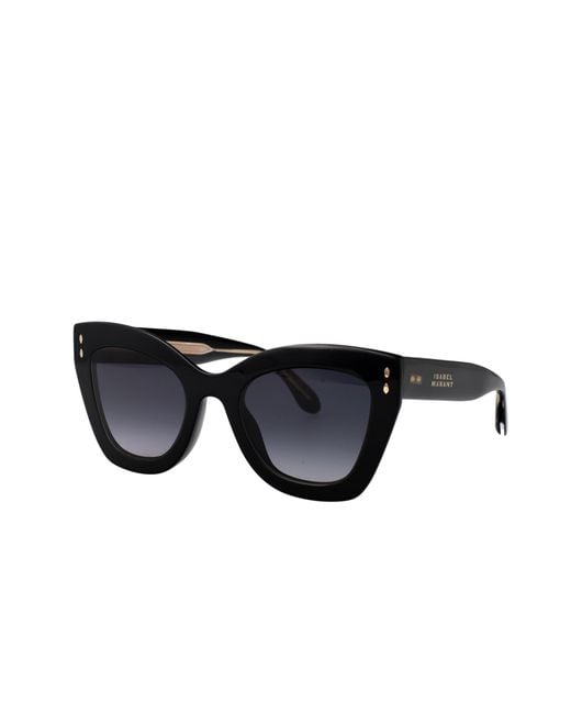 Isabel Marant Black Cat-Eye Studded Sunglasses