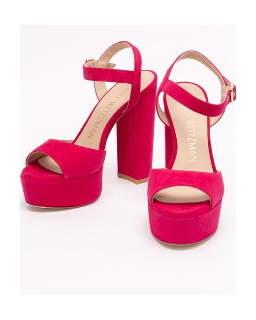 Stuart Weitzman Pink Ryder Platform Sandals