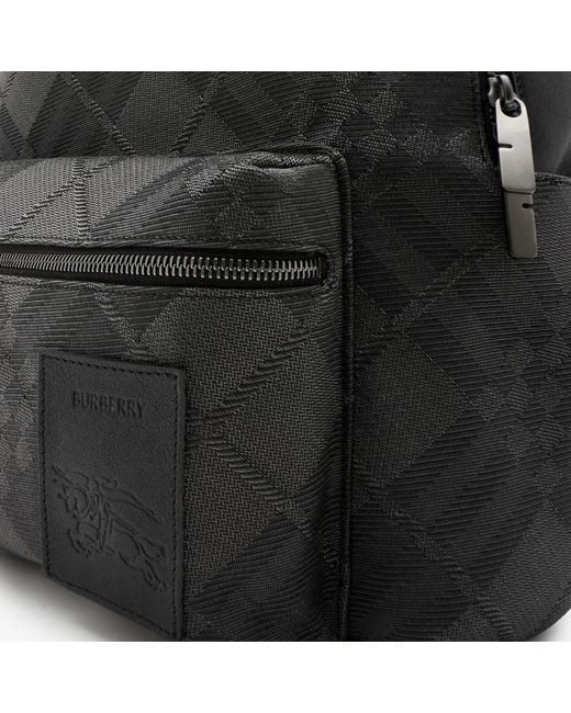 Burberry Black Chester Checked Backpack for men