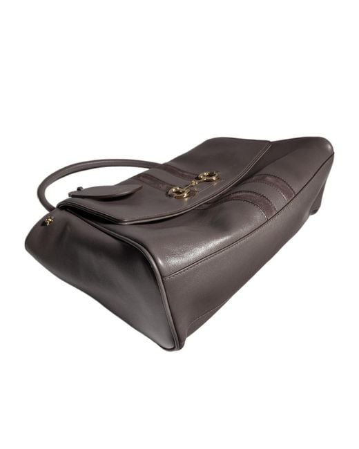 Gucci Brown Paparazzo Medium Top Handle Bag