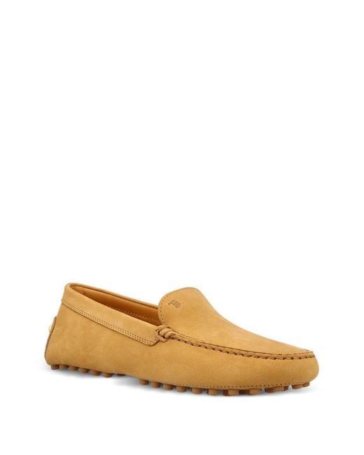 Tod's Brown Logo Detailed Slip-On Flat Shoes