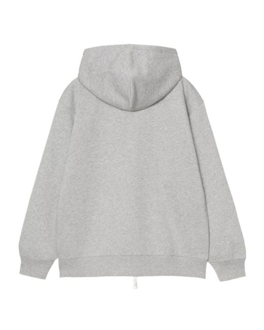 Carhartt Gray Hooded Small Heart Patch Jacket