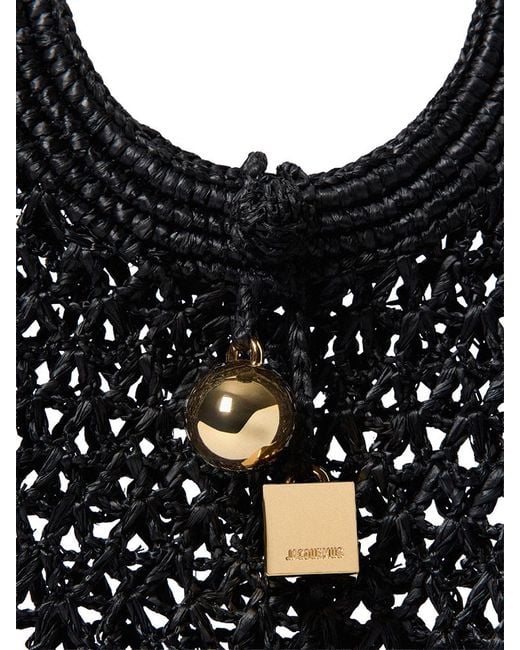 Jacquemus Black The Spiaggia Coeur Small Heart Bag