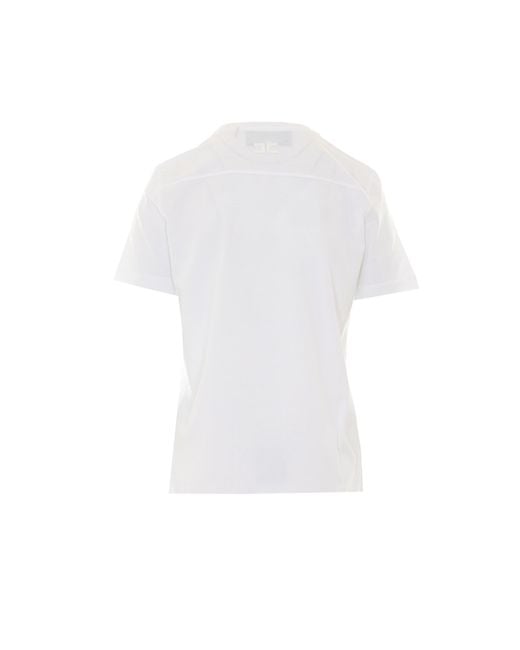 Elisabetta Franchi White Crewneck Short-Sleeved T-Shirt