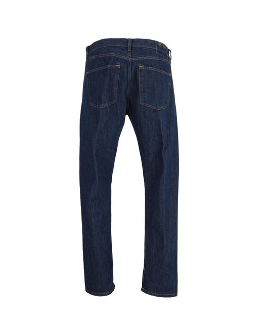 Dondup Blue Turn-Up Trim Slim-Fit Jeans for men